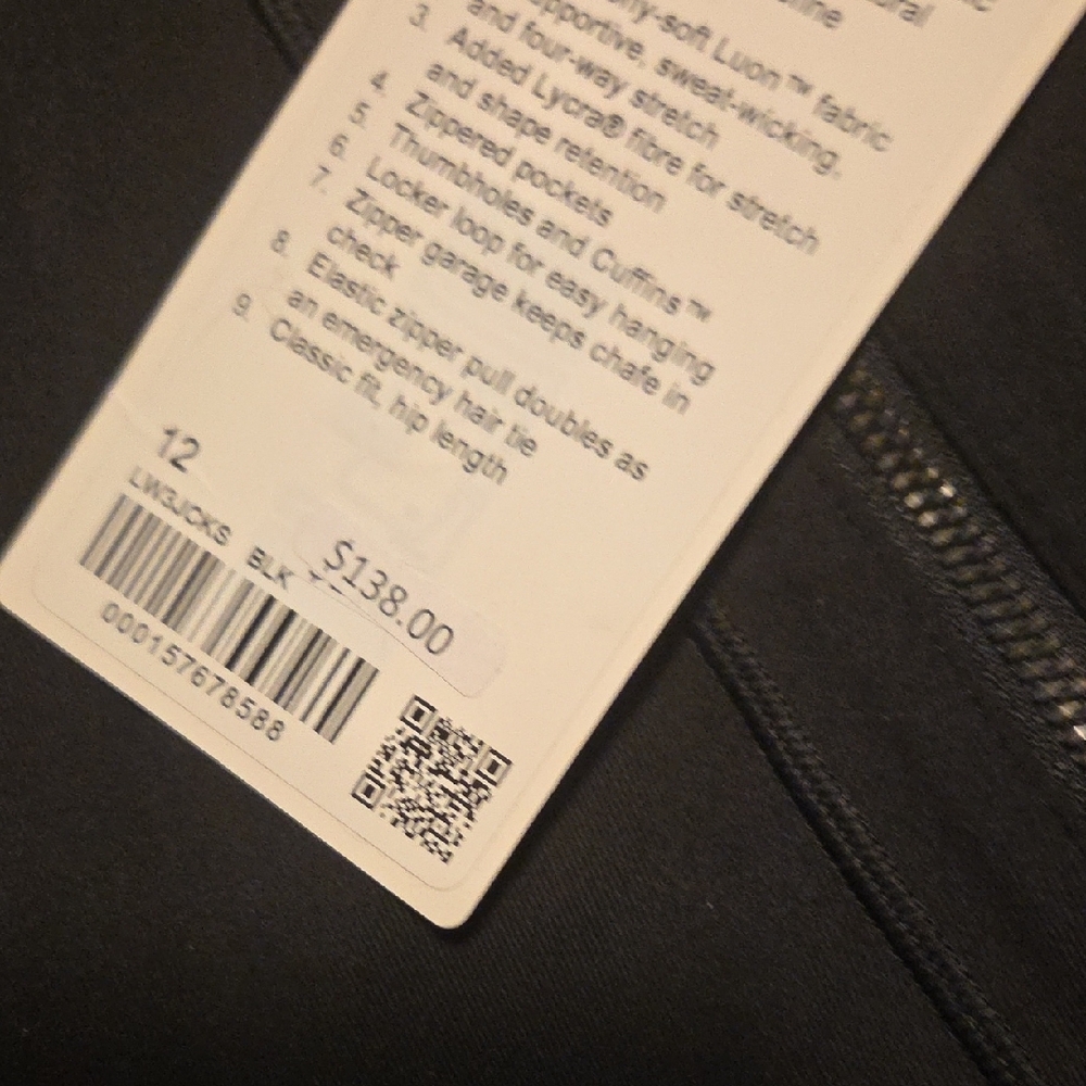 lululemon athletica Black Define Track Jacket Luon Size 12 - Picture 3 of 7